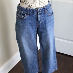 Loft Ann Taylor capri cropped stretch washed denim jeans Sz 8
